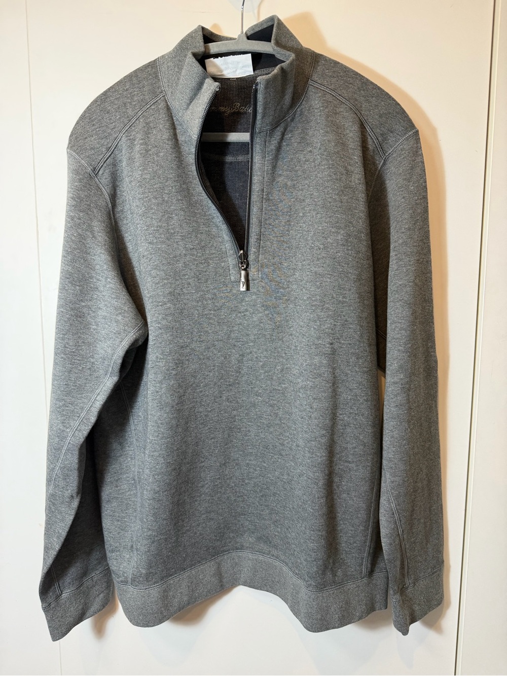 Men's Gray 1/4 Zip Sweater - Classic Pullover Never worn tag ripped off
